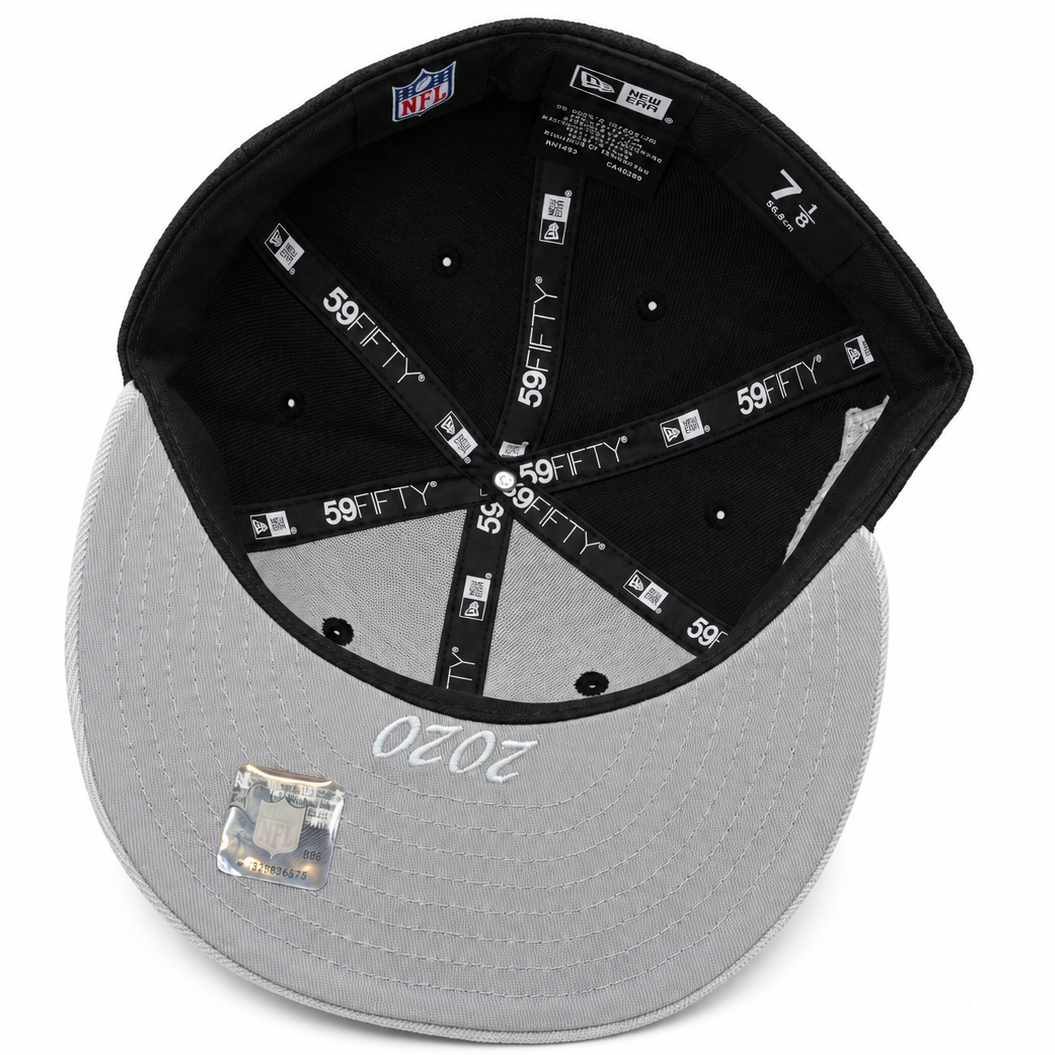New Era Las Vegas Raiders 2020 Inaugural Season Black & Gray 59FIFTY Fitted Hat