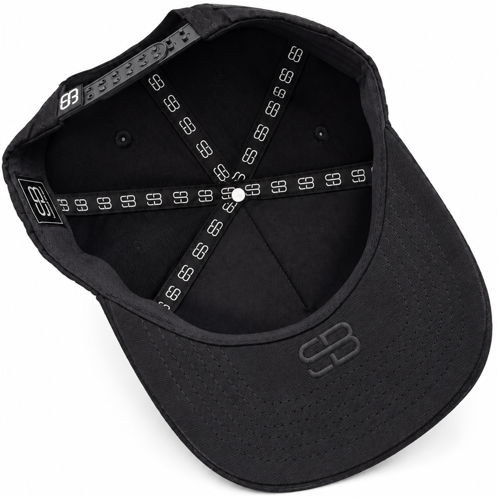Black Horse Gold Emblem Suede Brim Snapback Hat