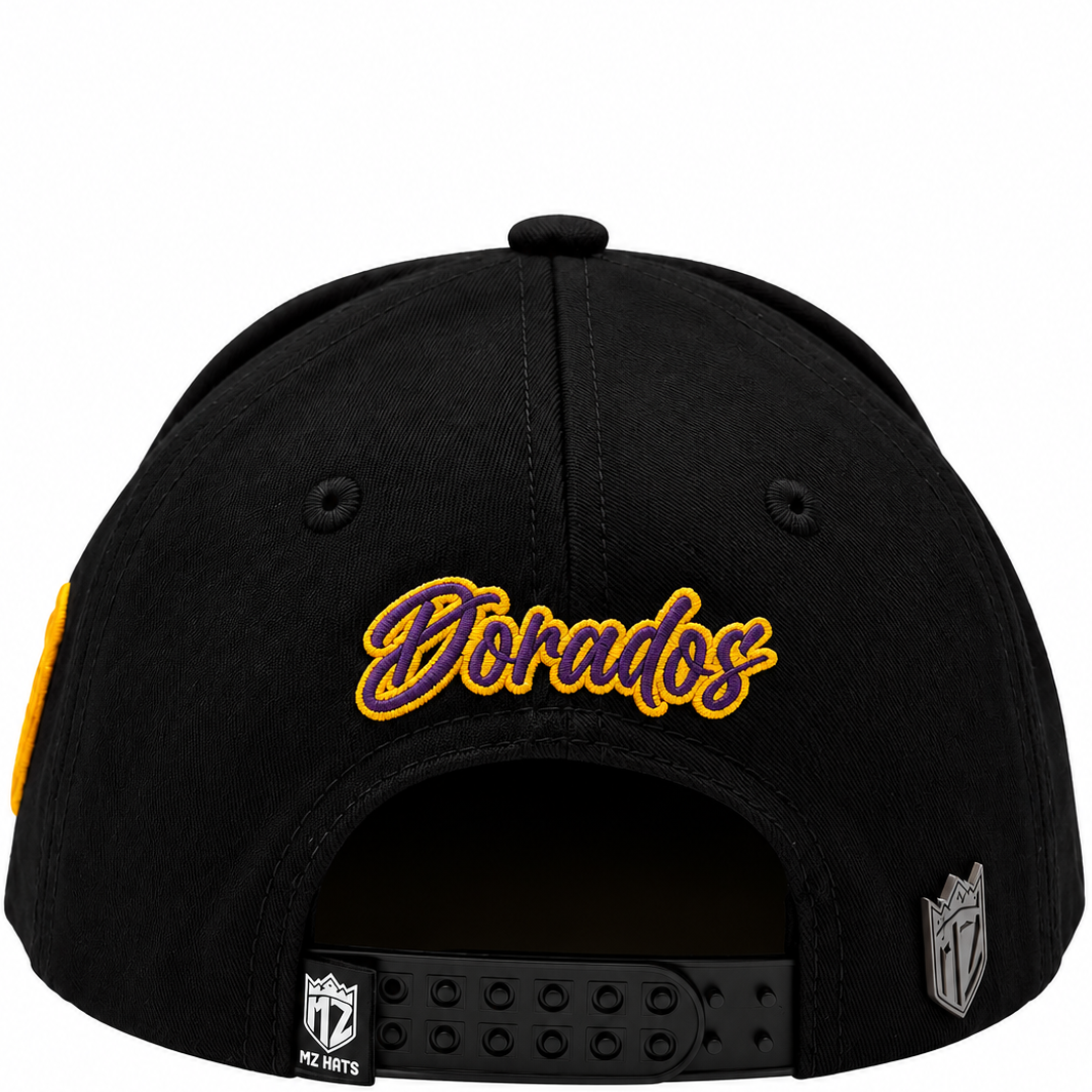 Dorados de Chihuahua Black Blue & Gold Snapback Hat