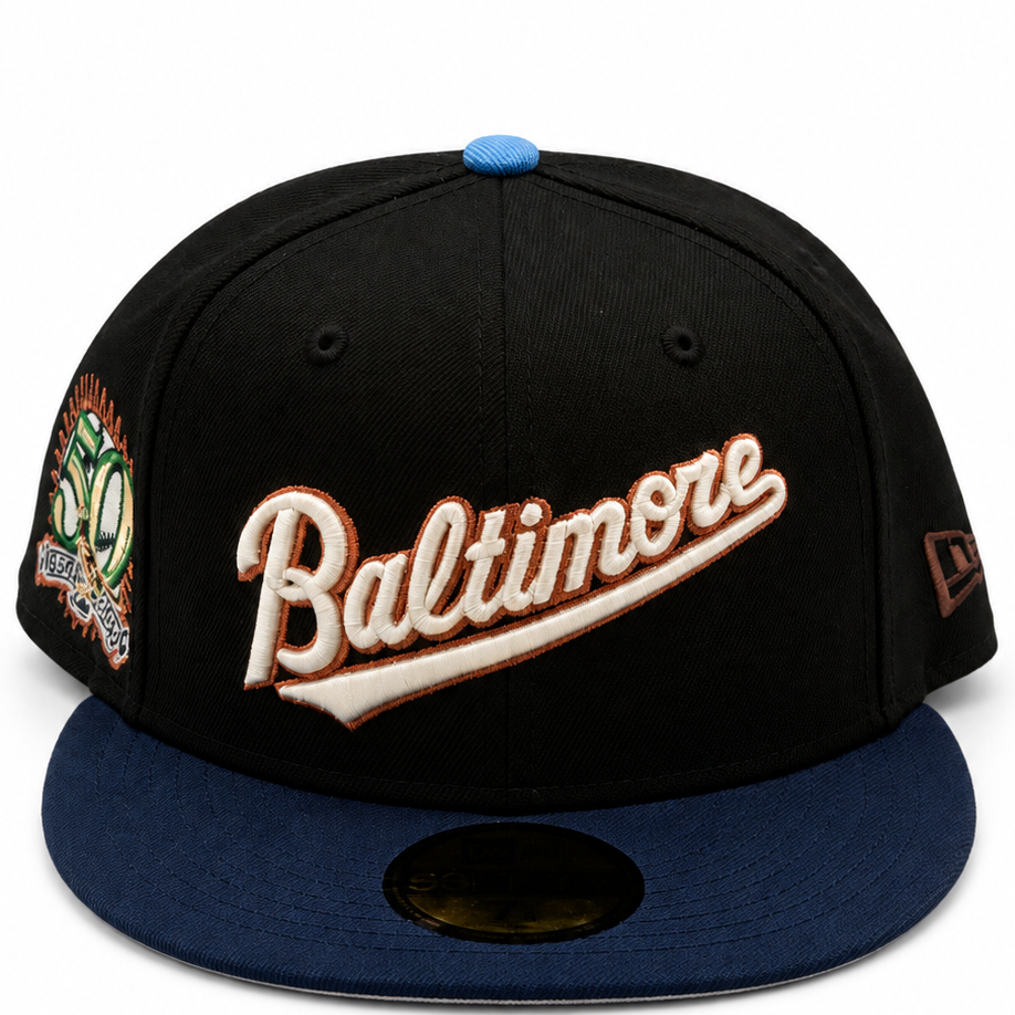 New Era Baltimore Orioles 50th Anniversary Black & Navy 59FIFTY Fitted Hat