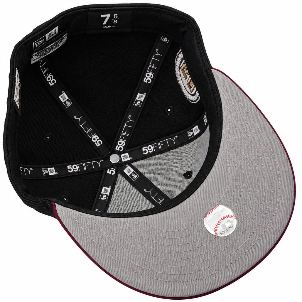 New Era Los Angeles Angels 50th Anniversary Black & Maroon 59FIFTY Fitted Hat