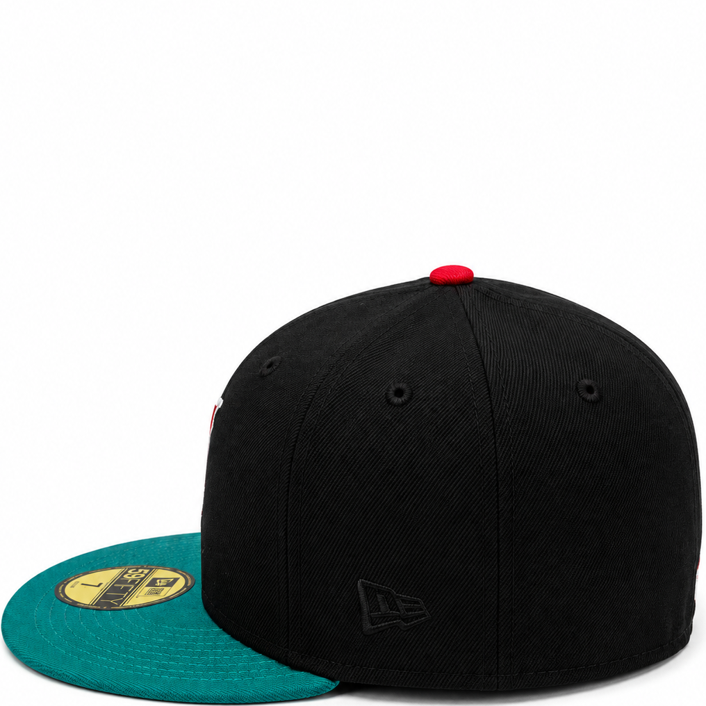 New Era Cleveland Indians Jacobs Field Black & Teal 59FIFTY Fitted Hat