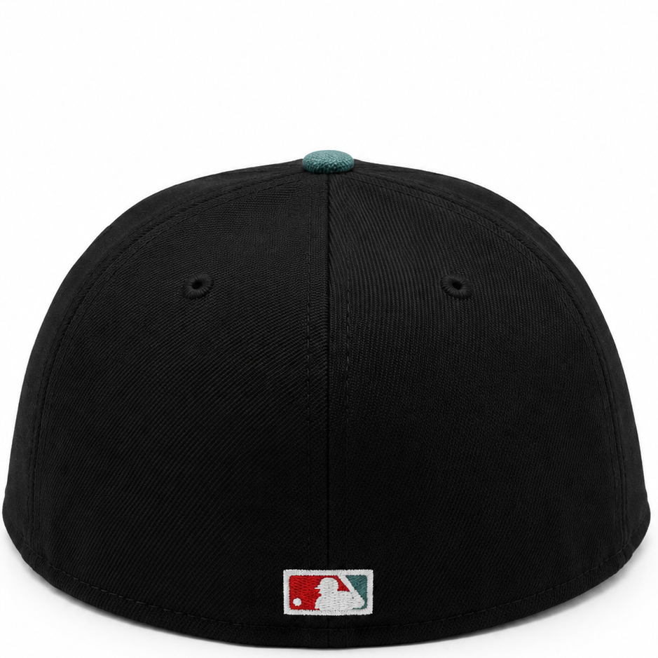 New Era Cleveland Indians Black & Teal 59FIFTY Fitted Hat