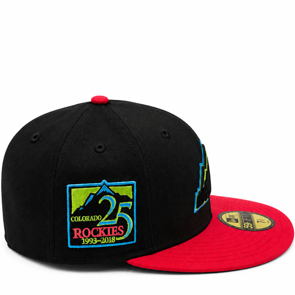 New Era Colorado Rockies 25th Anniversary Black & Red 59FIFTY Fitted Hat
