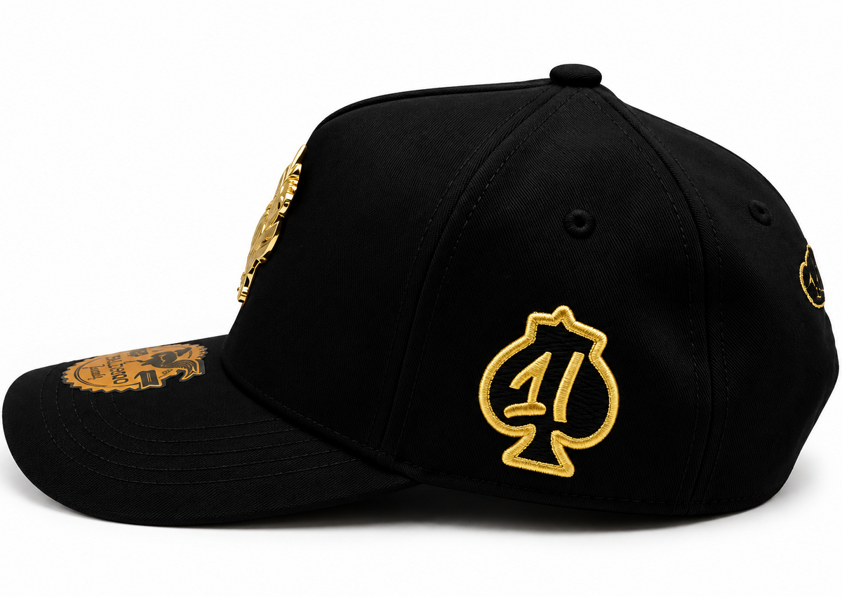 Gallo de Oro Black & Gold Rooster Snapback Hat