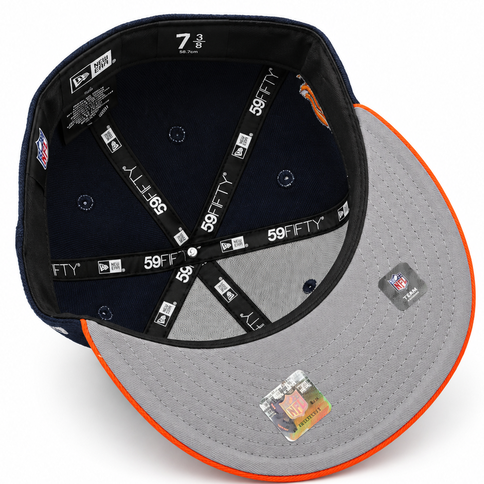 New Era Denver Broncos Super Bowl XXXIII Navy & Orange 59FIFTY Fitted Hat