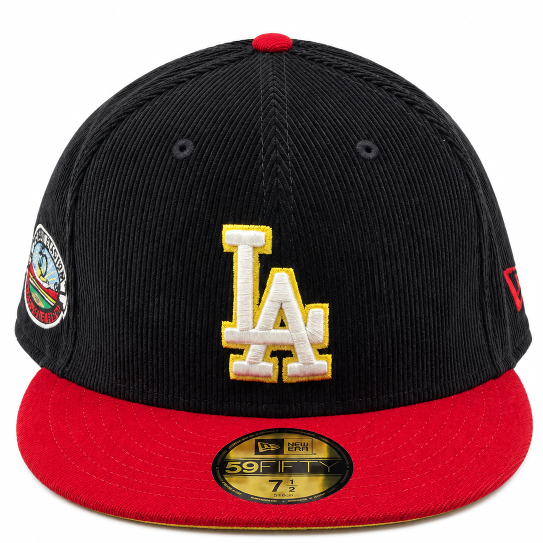 New Era Los Angeles Dodgers Black & Red 59FIFTY Fitted Hat – Yellow Undervisor