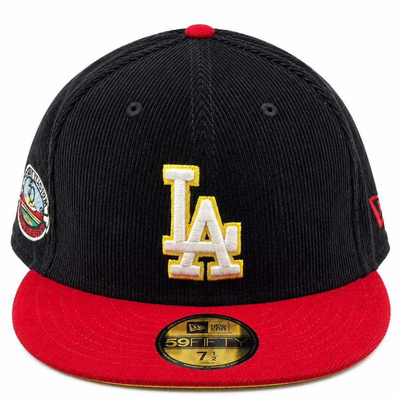 New Era Los Angeles Dodgers Black & Red 59FIFTY Fitted Hat – Yellow Undervisor