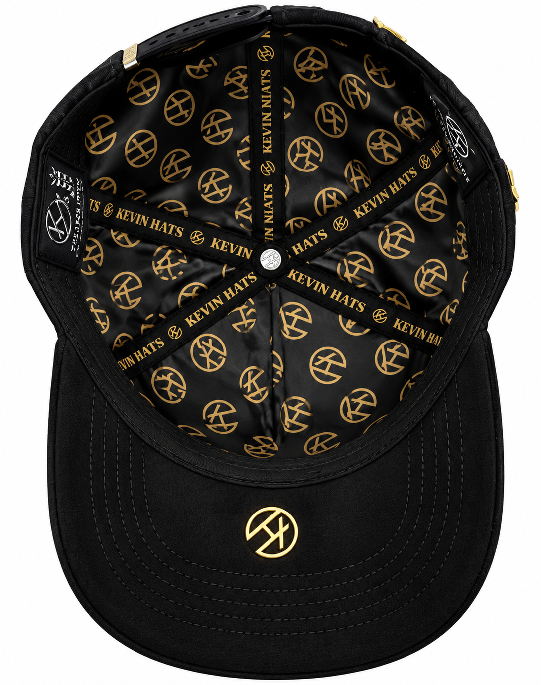 Black NY Rhinestone & Gold Star Snapback Hat