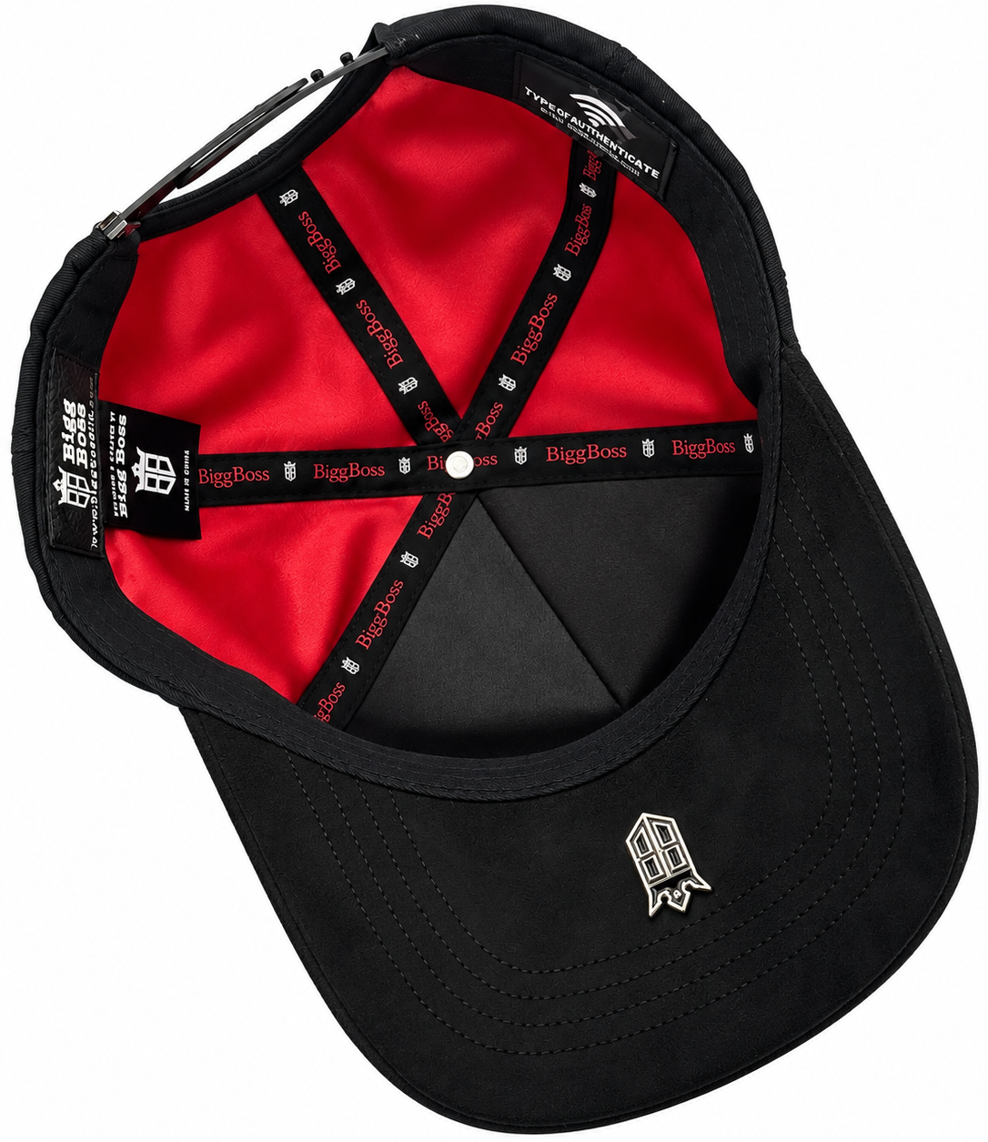 Black & Red Rhinestone Monogram Snapback Hat – Suede Brim