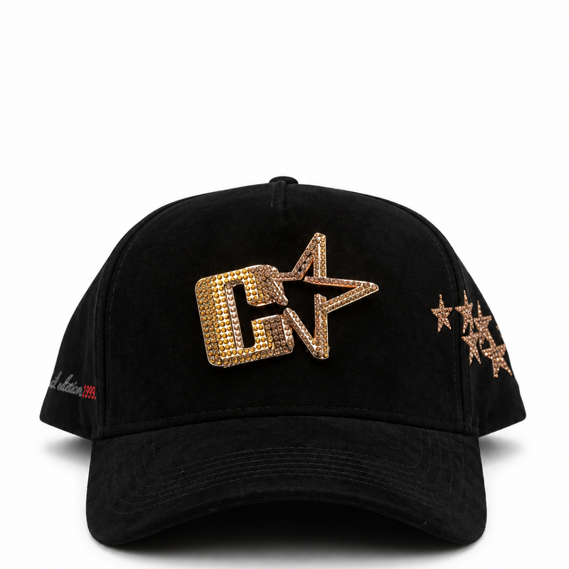 GV Super Star Black Rhinestone Limited Edition Adjustable Hat