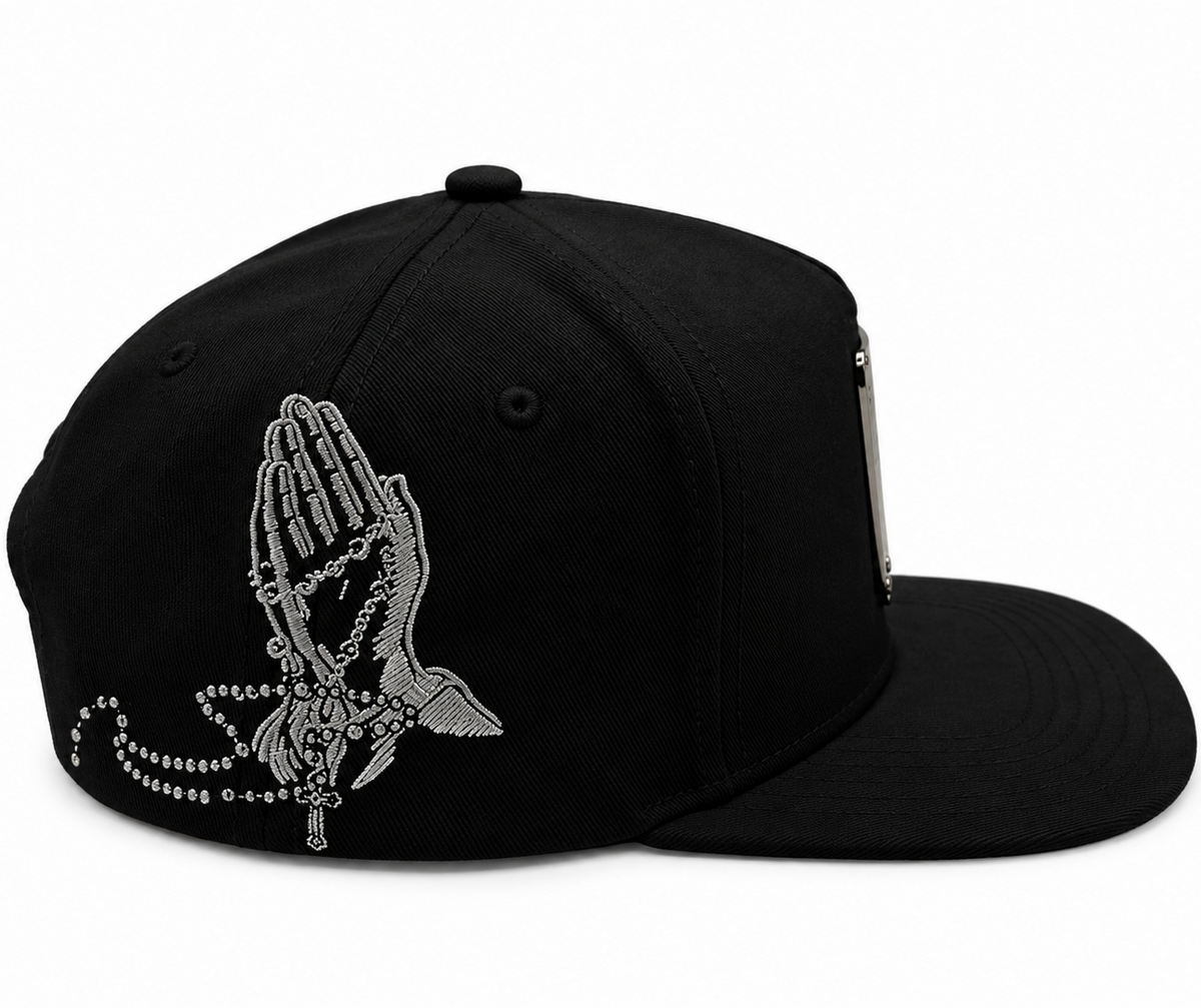 San Judas Tadeo Black Snapback Hat