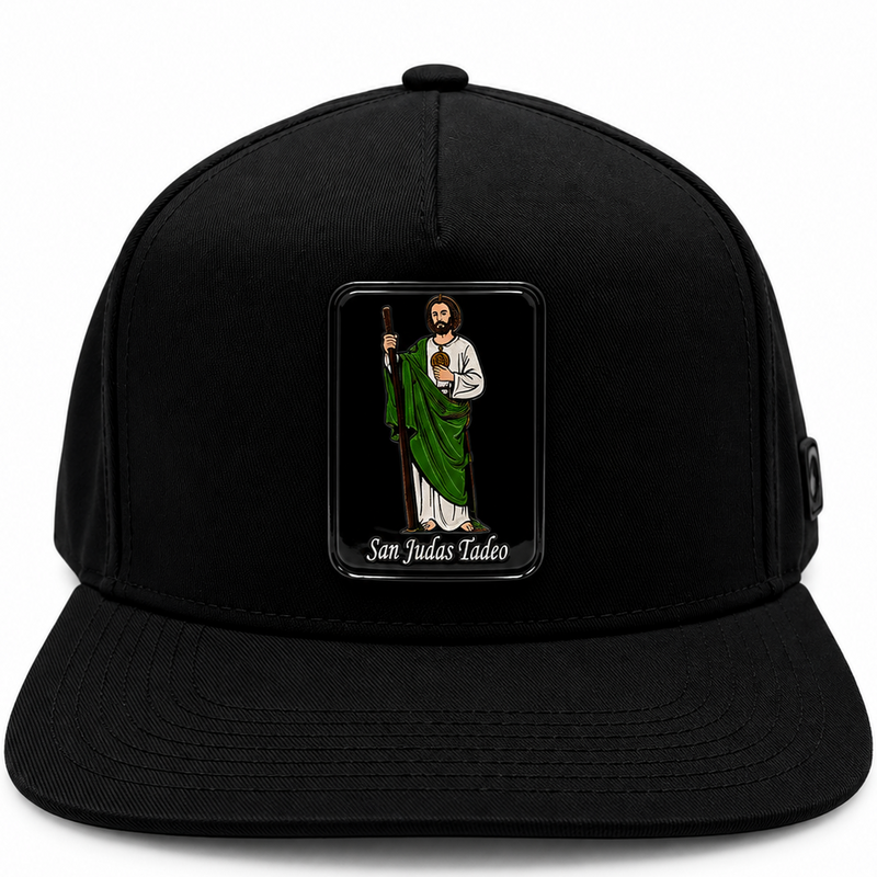San Judas Tadeo Black Snapback Hat