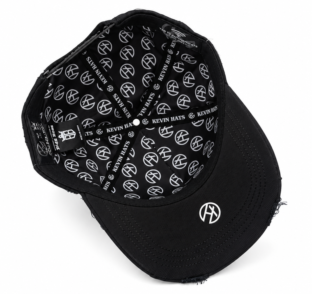 Los Angeles Black & White Goose Bumps Embroidered Snapback Hat