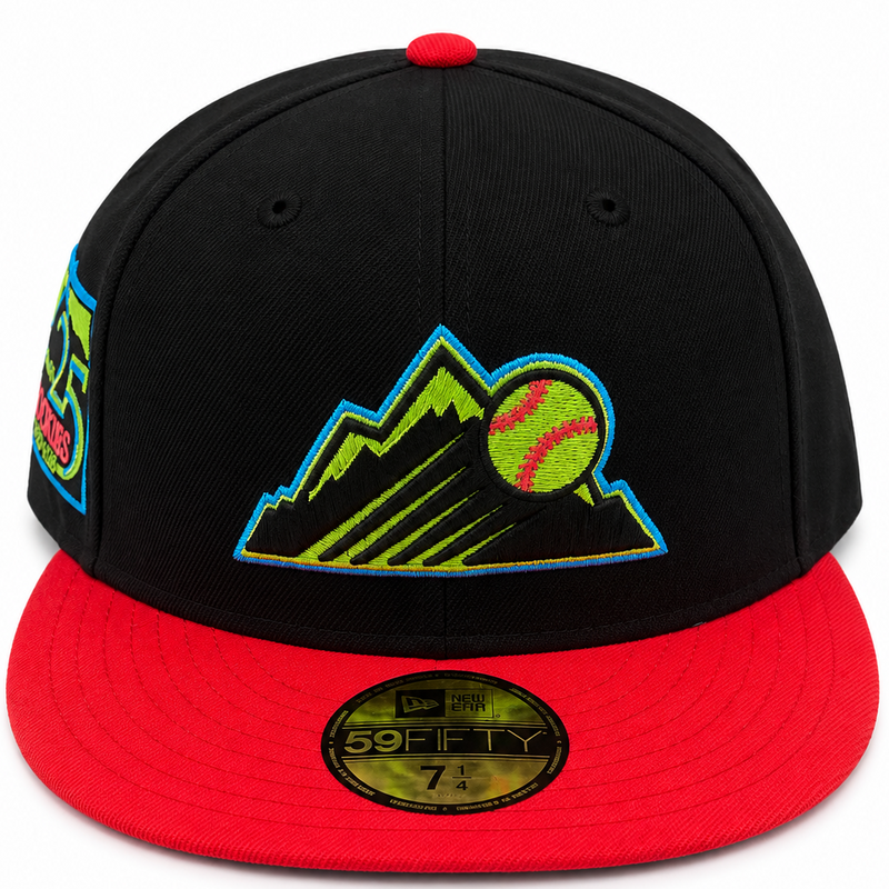 New Era Colorado Rockies 25th Anniversary Black & Red 59FIFTY Fitted Hat
