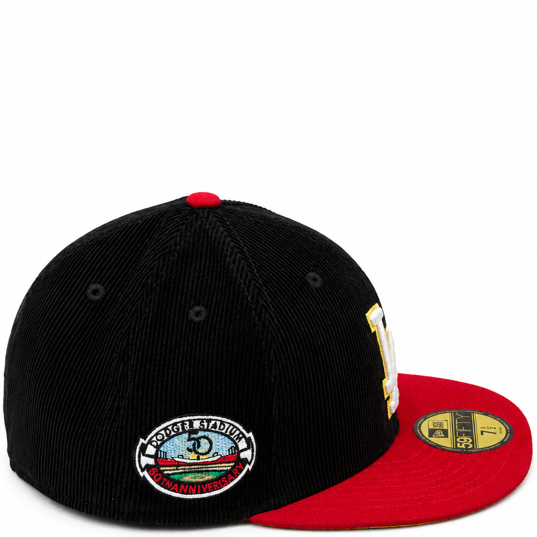 New Era Los Angeles Dodgers Black & Red 59FIFTY Fitted Hat – Yellow Undervisor