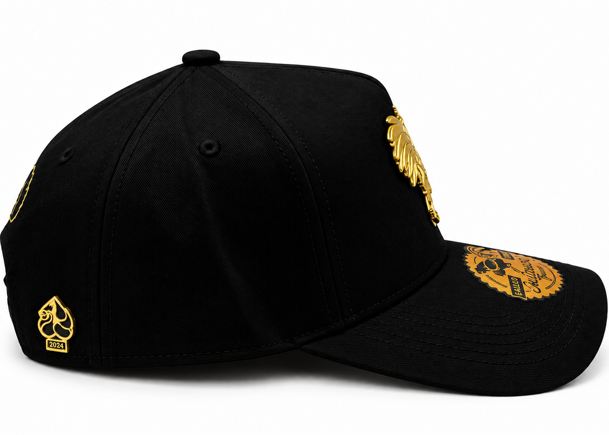 Gallo de Oro Black & Gold Rooster Snapback Hat