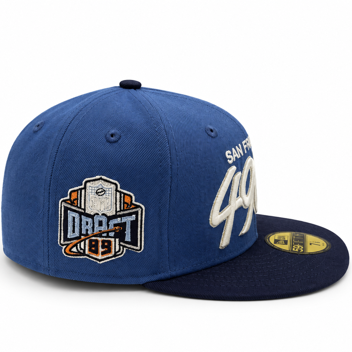 New Era San Francisco 49ers Blue & Navy 59FIFTY Side Patch Fitted Hat