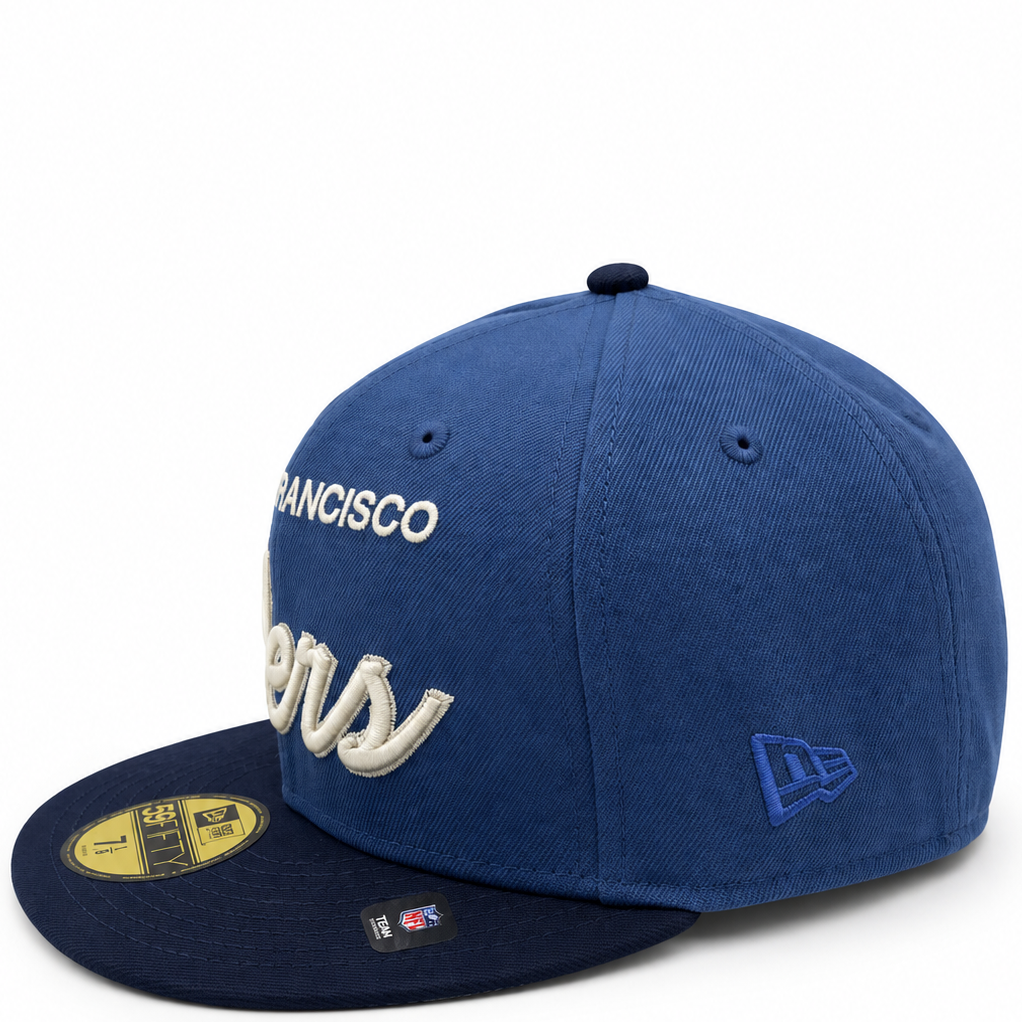 New Era San Francisco 49ers Blue & Navy 59FIFTY Side Patch Fitted Hat
