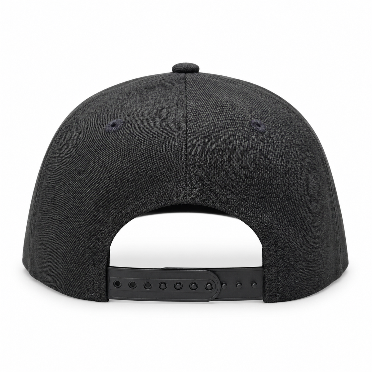 New York Yankees black New Era 9FIFTY snapback hat with aqua and yellow embroidery – back view with black snap closure