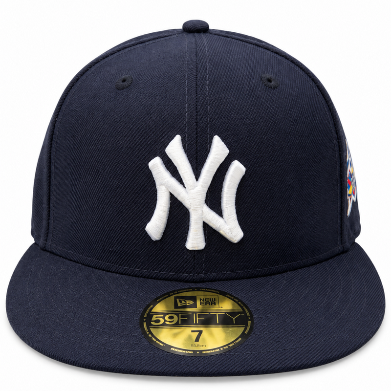 New York Yankees New Era 59FIFTY 1996 World Series fitted hat – front view with white NY logo and commemorative side patch