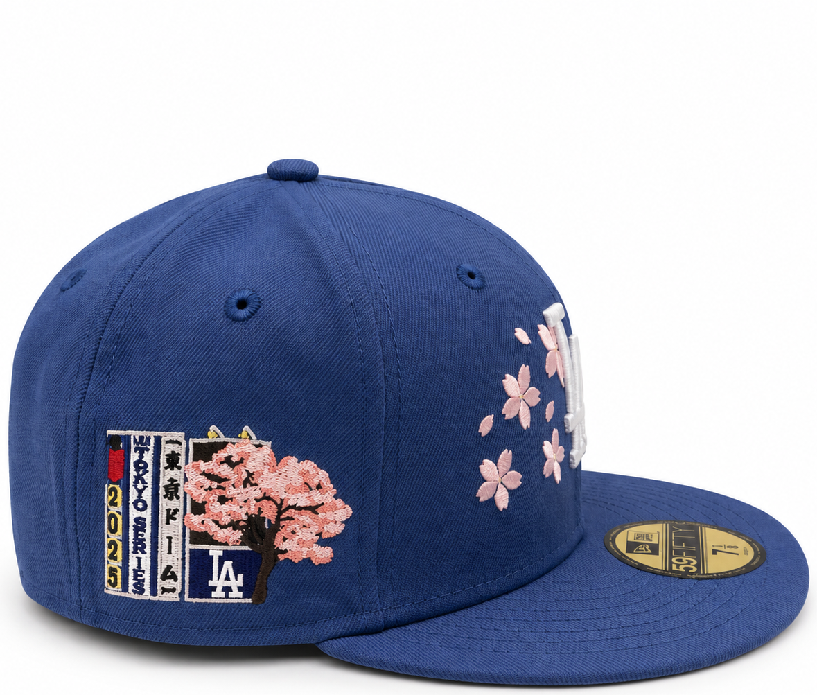 New Era Los Angeles Dodgers Cherry Blossom Blue 59FIFTY Fitted Hat
