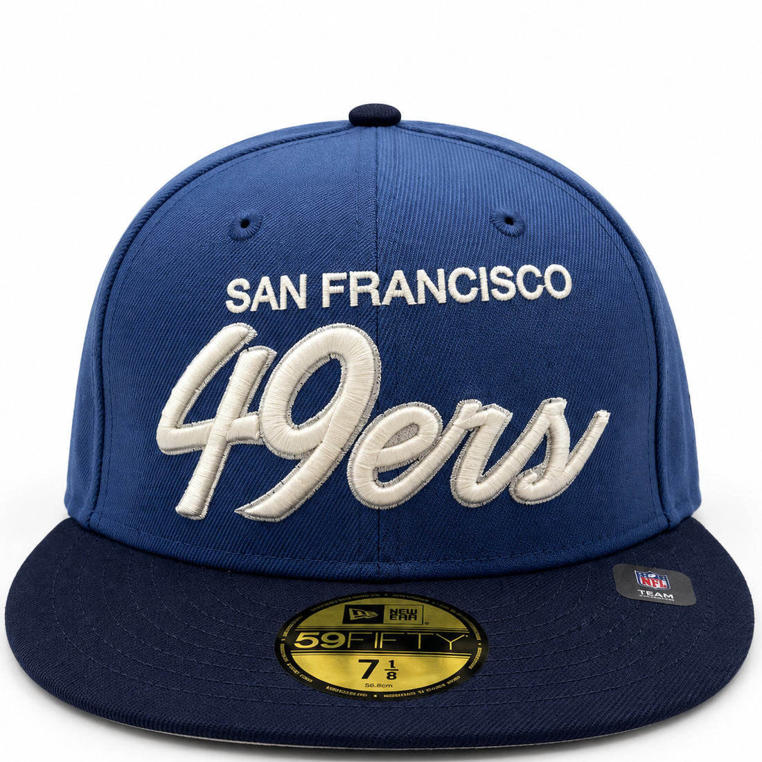New Era San Francisco 49ers Blue & Navy 59FIFTY Side Patch Fitted Hat