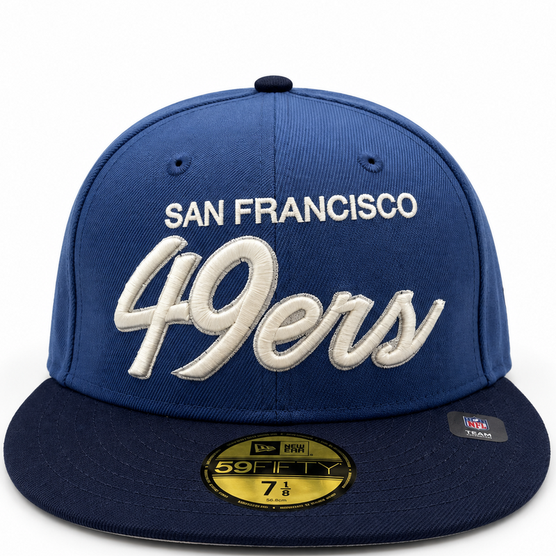 New Era San Francisco 49ers Blue & Navy 59FIFTY Side Patch Fitted Hat