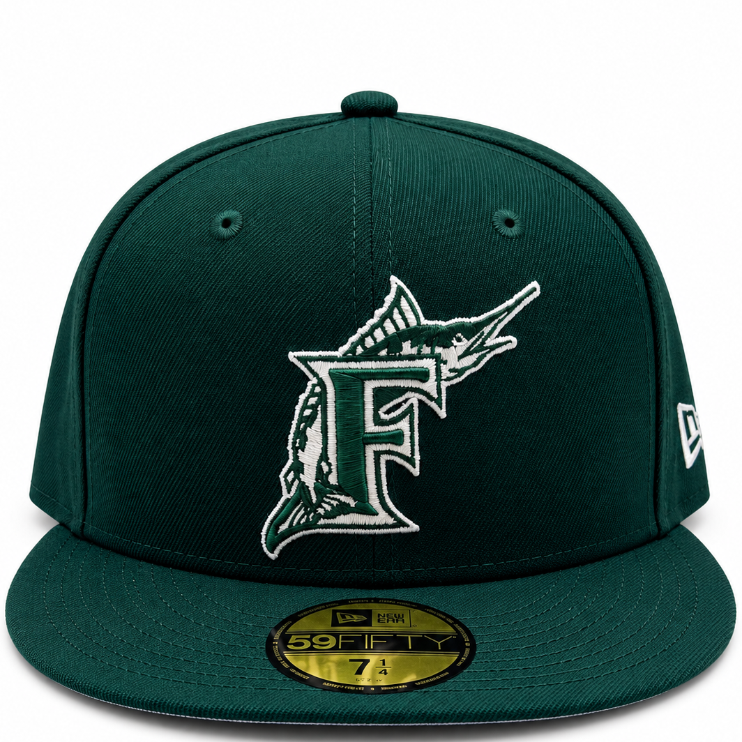 New Era Florida Marlins Dark Green 59FIFTY Fitted Hat