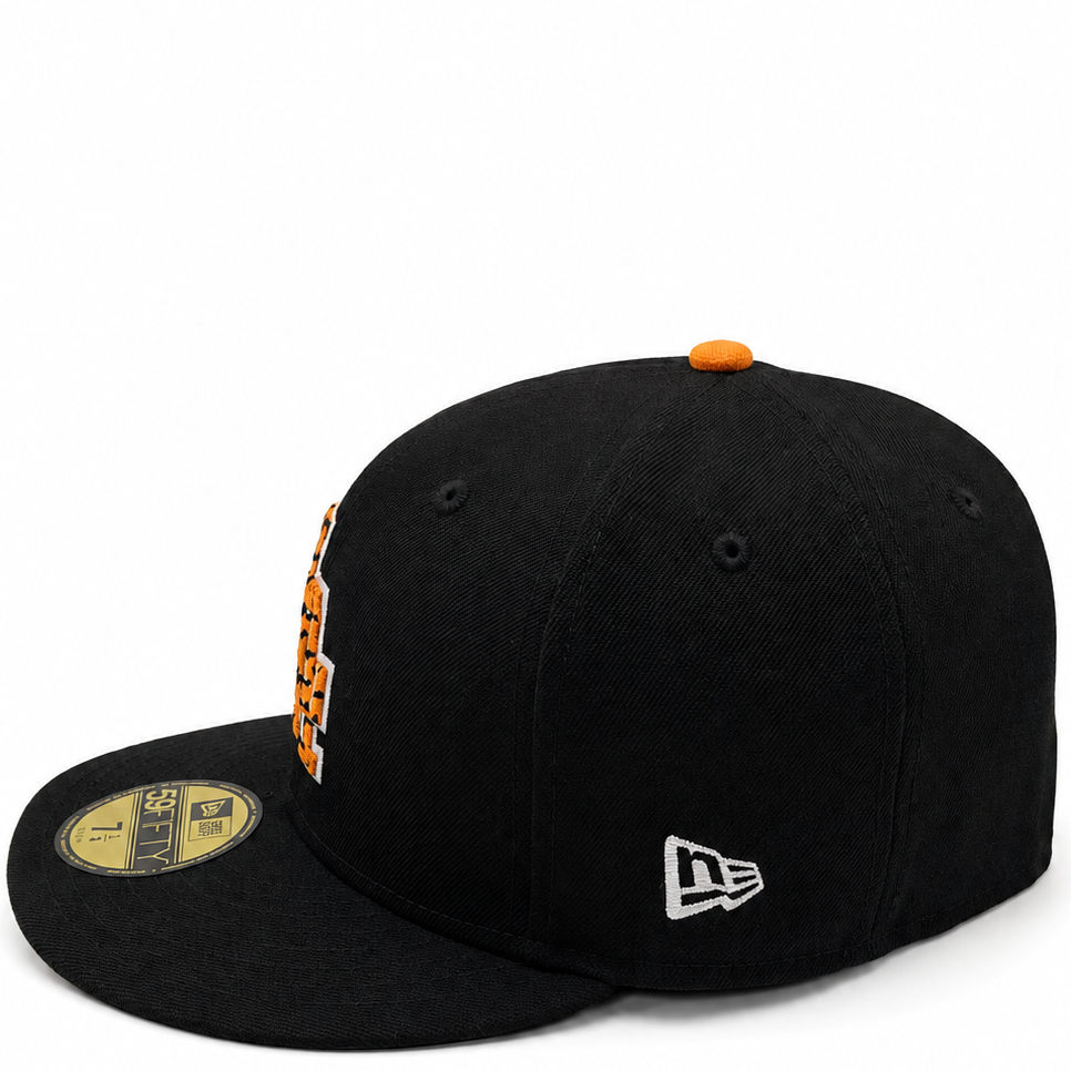 New Era Los Angeles Dodgers Tiger Camo Black & Orange 59FIFTY Fitted Hat