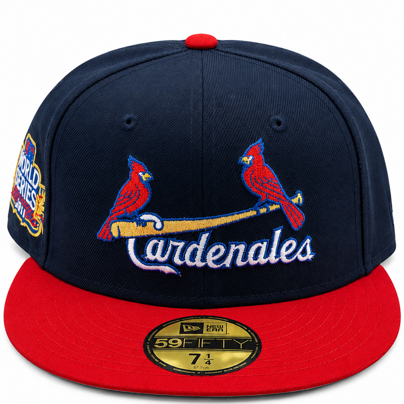 New Era St. Louis Cardinals 2011 World Series Navy & Red Fitted Hat – Dominican Republic Flag