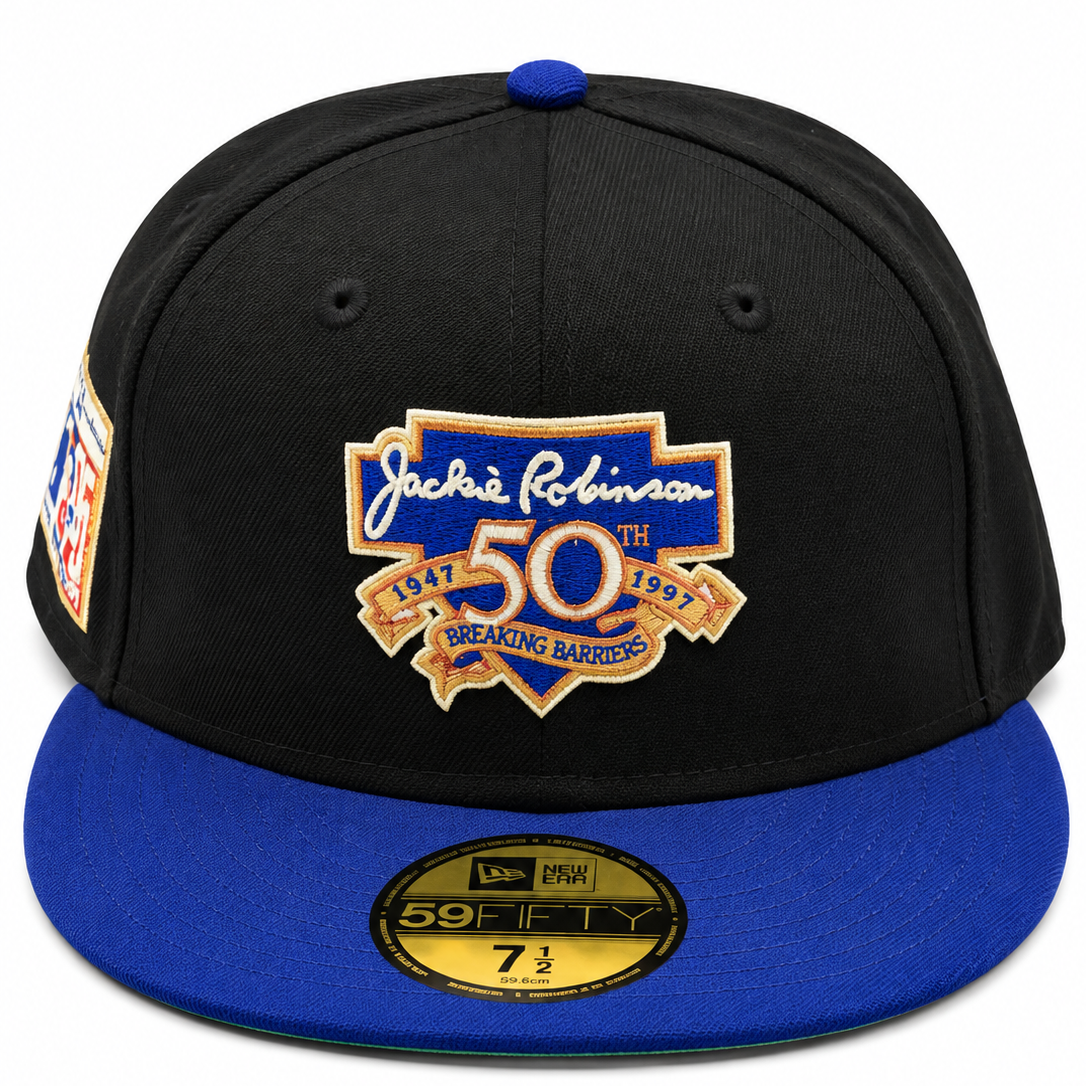 New Era Jackie Robinson 50th Anniversary Black & Royal Blue 59FIFTY Fitted Hat