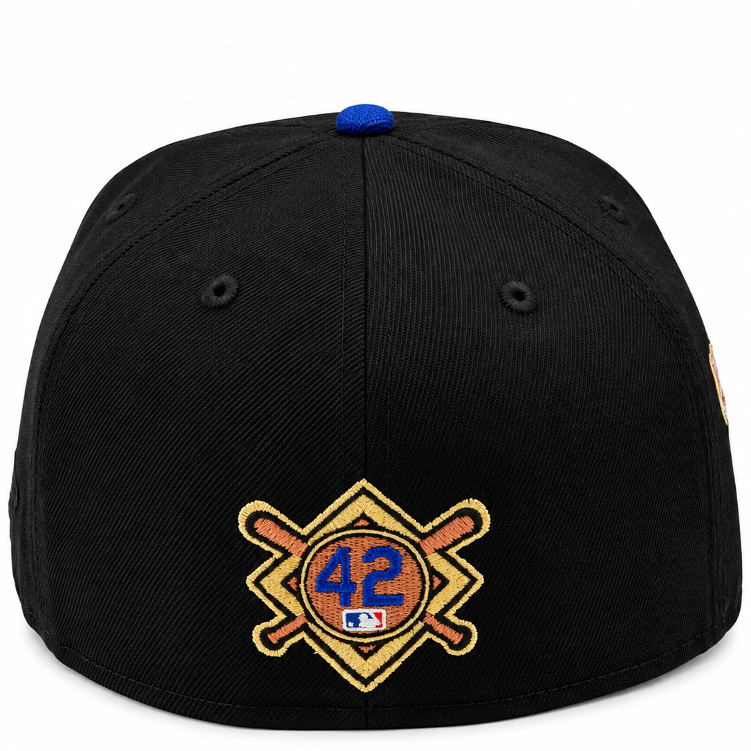 New Era Jackie Robinson 50th Anniversary Black & Royal Blue 59FIFTY Fitted Hat
