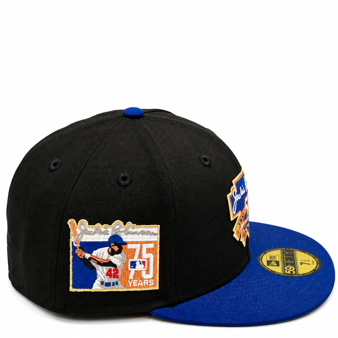 New Era Jackie Robinson 50th Anniversary Black & Royal Blue 59FIFTY Fitted Hat