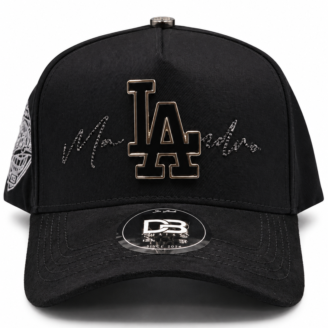 DB Hats Los Angeles LA Midnight Club Black Suede Snapback Hat
