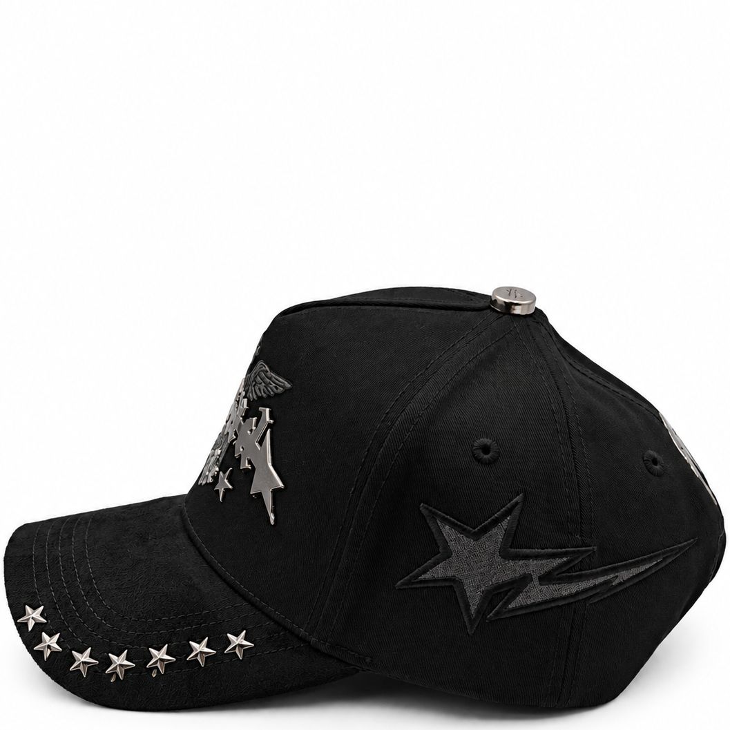 Elevado Black & Silver Star Snapback Hat