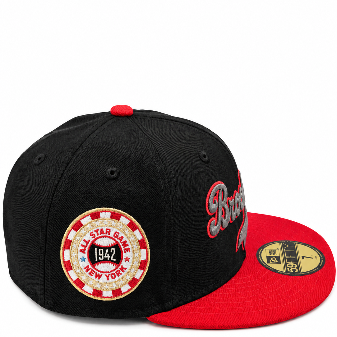 New Era Brooklyn Dodgers 1947 All-Star Game Black & Red 59FIFTY Fitted Hat