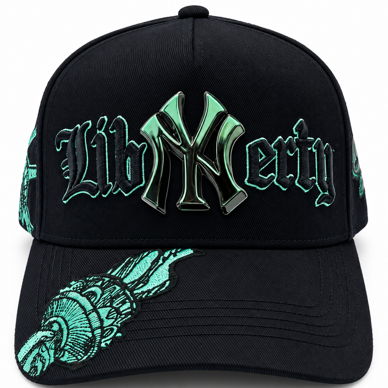 New York Liberty Black & Mint Green Statue of Liberty Snapback Hat