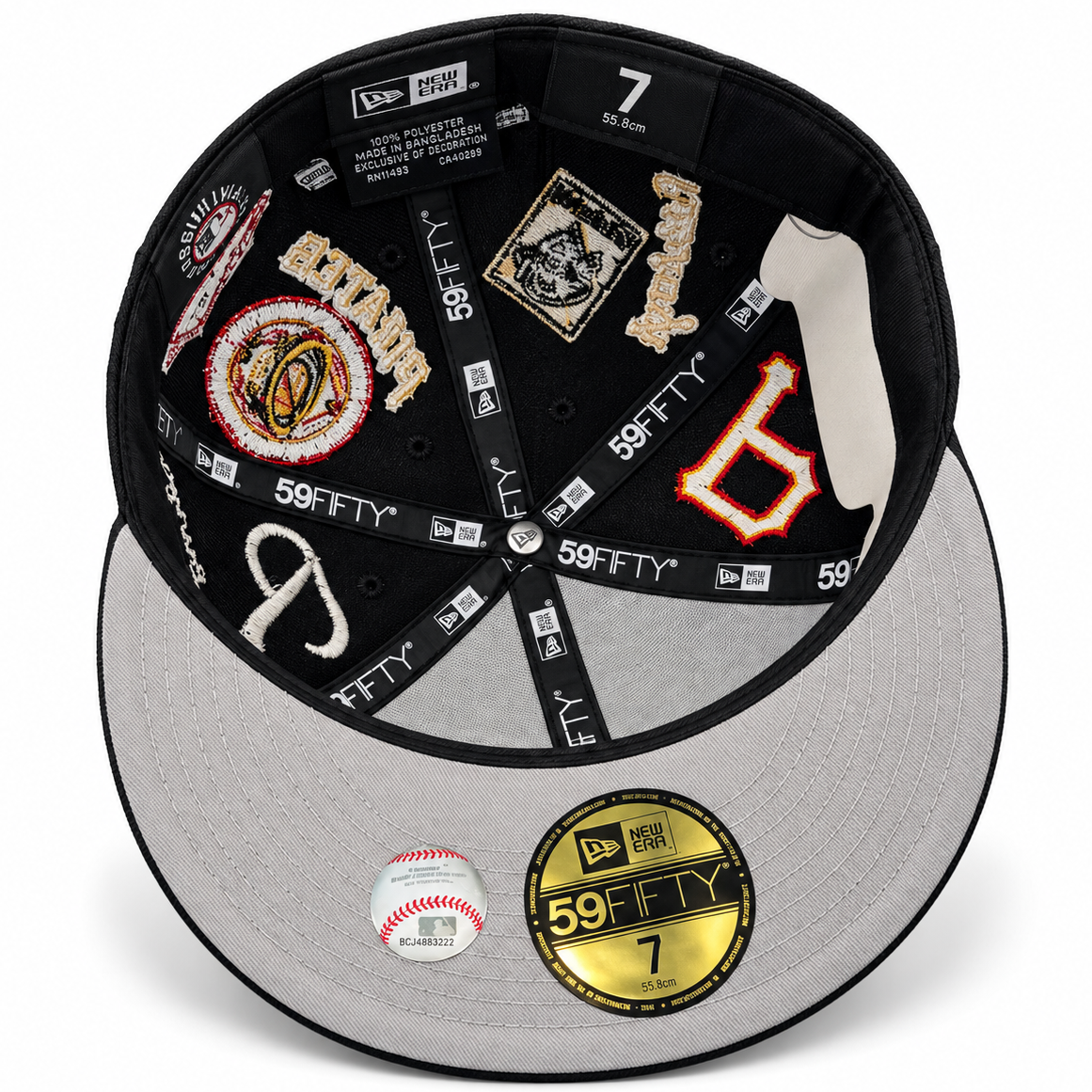 New Era Pittsburgh Pirates World Series Patch Collection Black 59FIFTY Fitted Hat