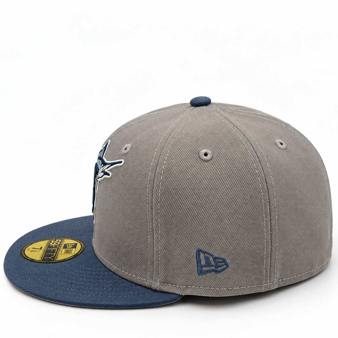 New Era Florida Marlins Gray & Blue 59FIFTY Fitted Hat