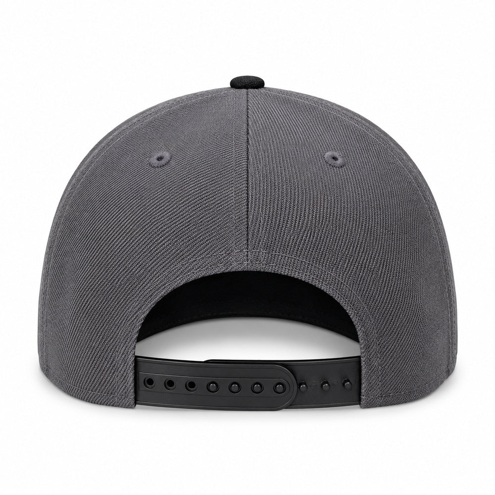 Los Angeles Dodgers black and grey New Era 9FIFTY Gothic snapback hat – back view with black snap closure