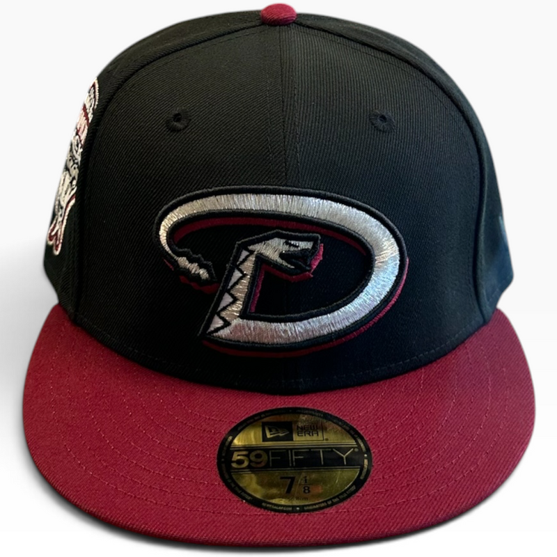 Arizona Diamondbacks Black/Red New Era 59FIFTY fitted hat - side view