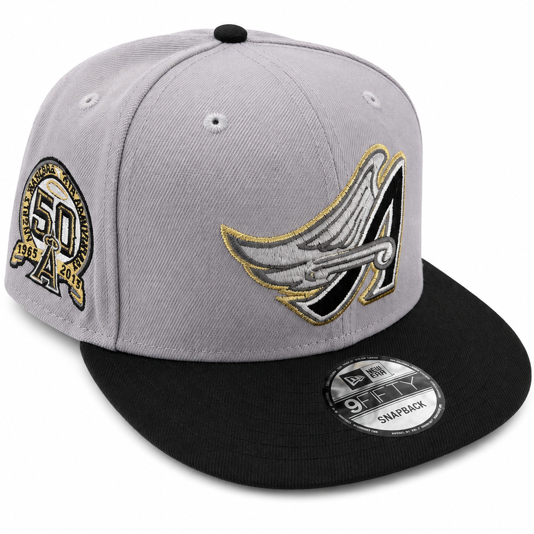Angels 50th Anniversary snapback with 1965-2015 commemorative side patch - side view