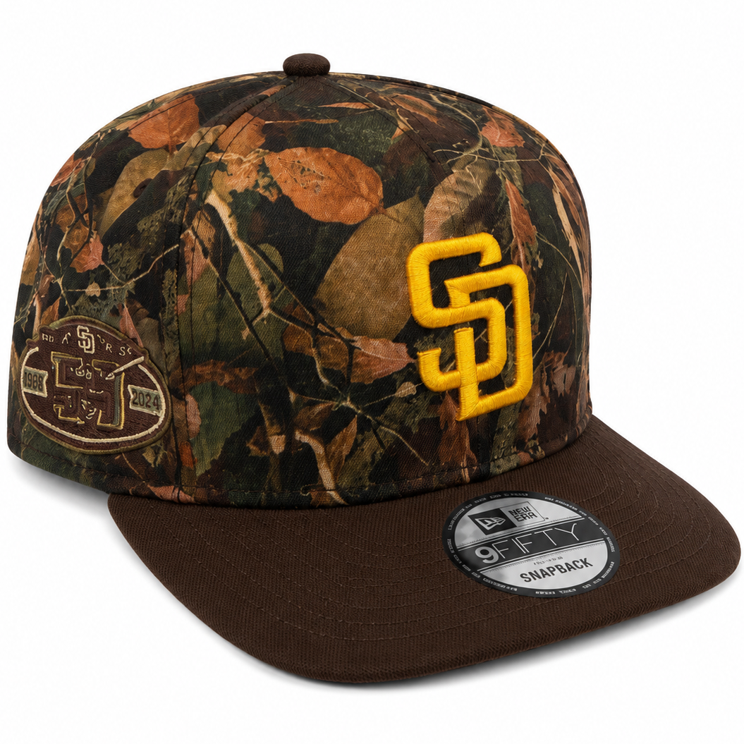 San Diego Padres camo New Era 9FIFTY A-Frame snapback hat - side view