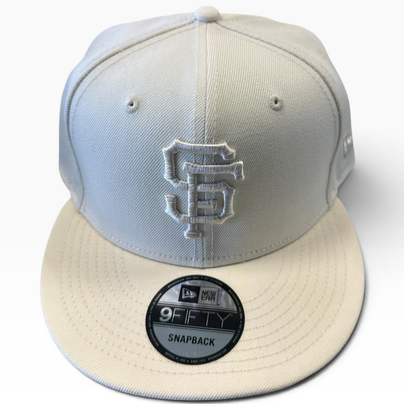San Francisco Giants cream and light gray New Era 9FIFTY snapback hat - front view