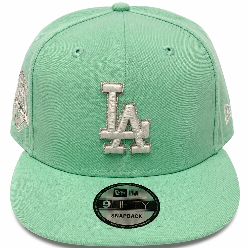 New Era Los Angeles Dodgers mint green 9FIFTY snapback hat - front view