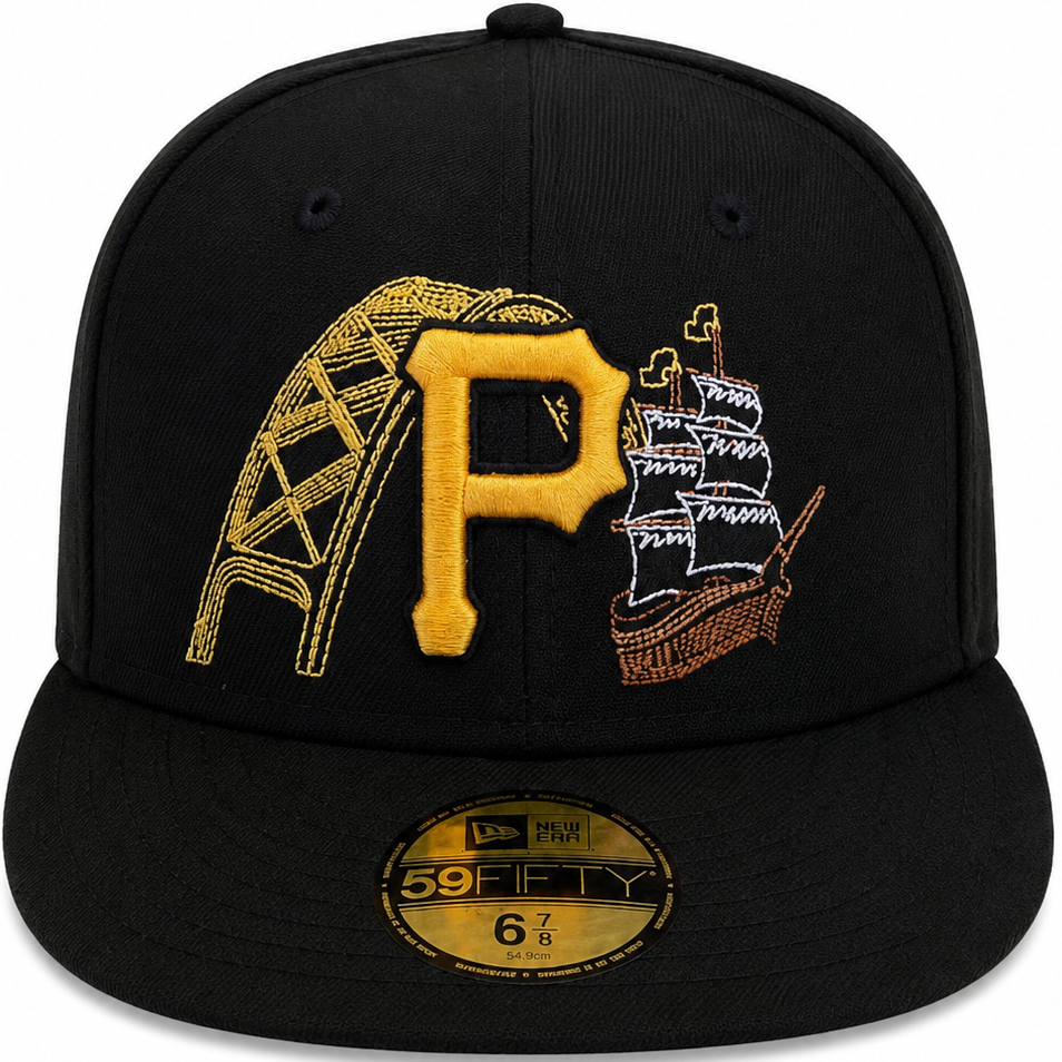 Pittsburgh Pirates gold bridge and ship fitted hat – view 2
