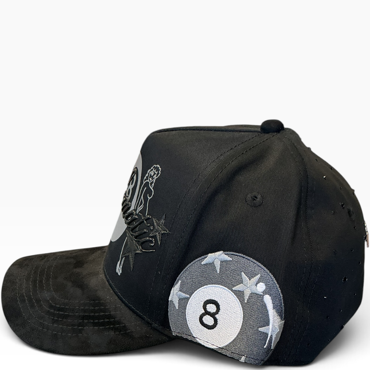 Problematic 8-ball hat - alternate angle