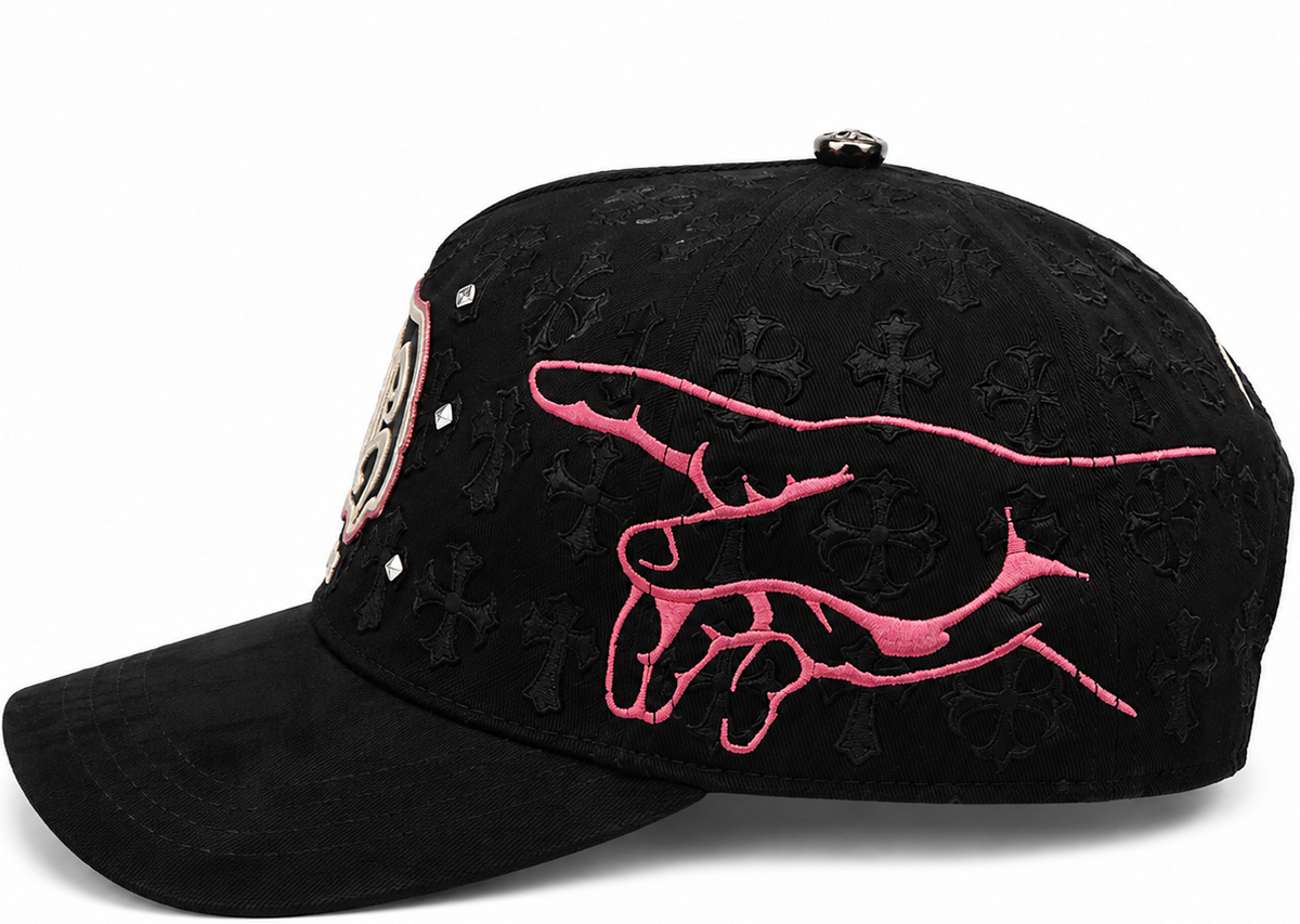 Gothic hands D snapback - alternate angle