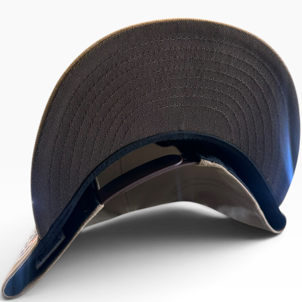 Dodgers brown and pink snapback - back view